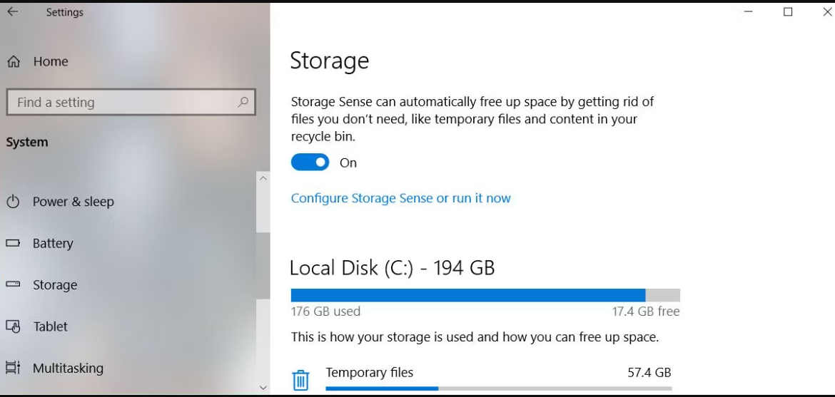 Storage Sense